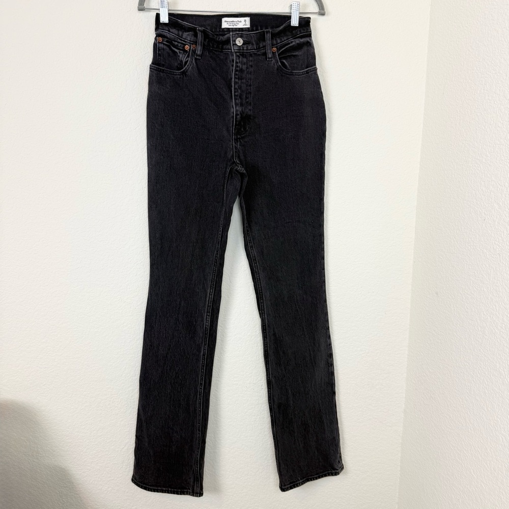 Abercrombie & Fitch The '70s Vintage Flare Ultra High Rise Black - Picture 3 of 13